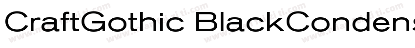 CraftGothic BlackCondensed字体转换